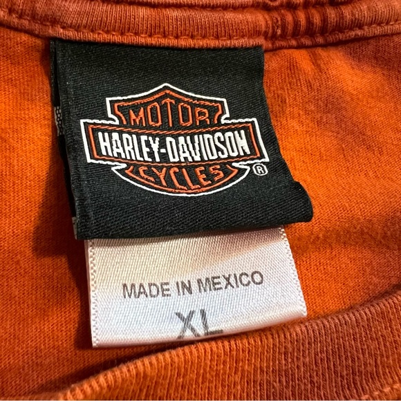 Harley Davidson Motorcycle HD Yosemite Sam Looney Tunes Shirt Tye Dye Orange XL - Picture 4 of 13